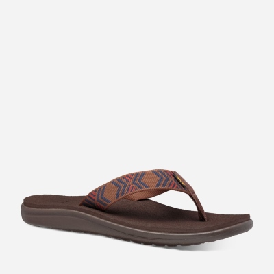 Teva Voya Men's Brown Flip Flops CA93421 Canada Clearance